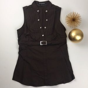 Express Sleeveless Brown Shirt
